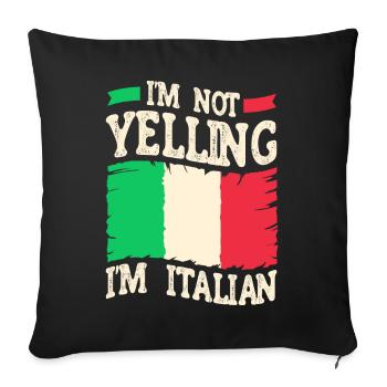 Italian Italian Italy Gift Idea - Sofa pillowcase 17,3'' x 17,3'' (45 x 45 cm) - black - Front
