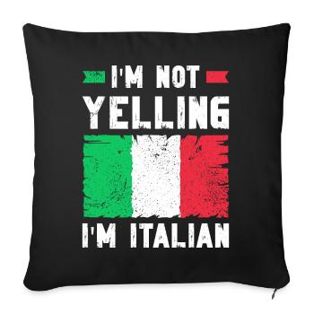 Italian Italian Italy Gift Idea - Sofa pillowcase 17,3'' x 17,3'' (45 x 45 cm) - black - Front