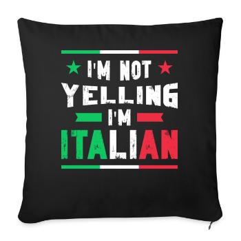 Italian Italian Italy Gift Idea Humor - Sofa pillowcase 17,3'' x 17,3'' (45 x 45 cm) - black - Front