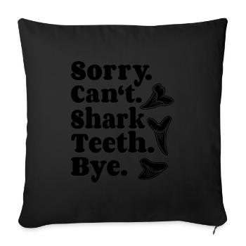 Dent de requin Dent de requin Dents de requin - Housse de coussin décorative 45 x 45 cm - noir - Devant