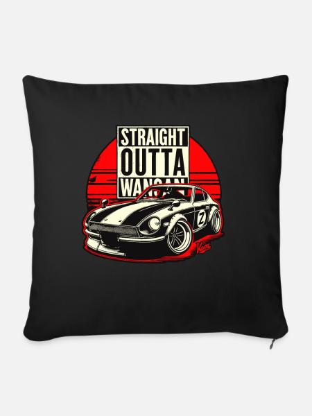 Direkt aus Wangan: Z Teufel Auto JDM Rennwagen - Sofakissenbezug 45 x 45 cm - Schwarz