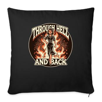 Through Hell and Back: Iconic Strong Woman - Sofa pillowcase 17,3'' x 17,3'' (45 x 45 cm) - black - Front