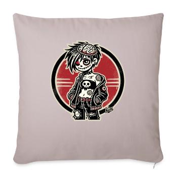 Cool Emo Zombie Girl - Sofa pillowcase 17,3'' x 17,3'' (45 x 45 cm) - light taupe - Front