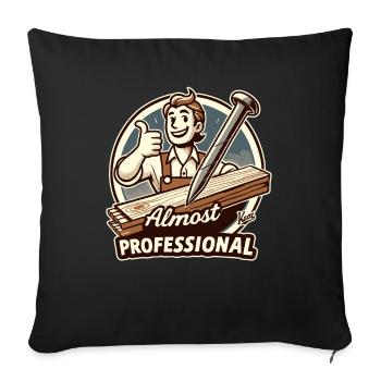 Almost professional: DIY do-it-yourselfers - Sofa pillowcase 17,3'' x 17,3'' (45 x 45 cm) - black - Front