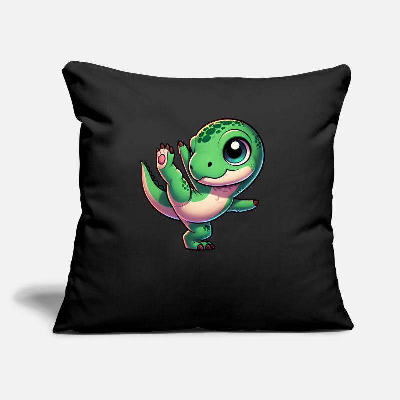 Dancing T-Rex on one leg Balancing dinosaur Sofa pillowcase 17,3'' x 17,3'' (45 x 45 cm)