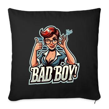 Ton professeur dit, pouce en l’air, mauvais garçon - Housse de coussin décorative 45 x 45 cm - noir - Devant