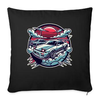 JDM Japan sports car in sunset - Sofa pillowcase 17,3'' x 17,3'' (45 x 45 cm) - black - Front