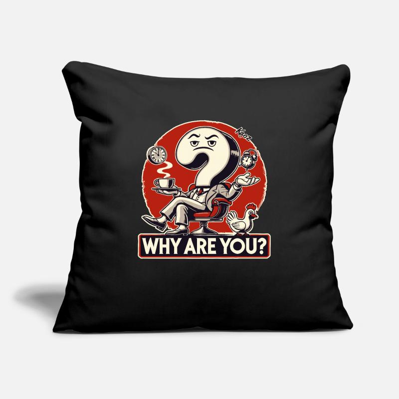 Pourquoi existez-vous ? Point d’interrogation Housse de coussin décorative 45 x 45 cm
