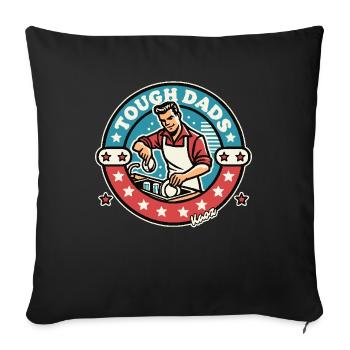 Housework and Washing Dishes, Club of Tough Fathers - Sofa pillowcase 17,3'' x 17,3'' (45 x 45 cm) - black - Front