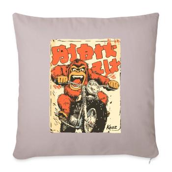 Crazy Orangutan – Motard - Housse de coussin décorative 45 x 45 cm - taupe clair - Devant