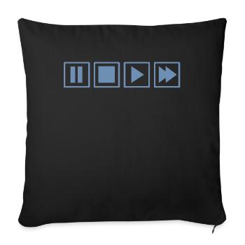 Retro Cassette Recorder TV Nostalgia - Sofa pillowcase 17,3'' x 17,3'' (45 x 45 cm) - black - Front