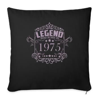 Birthday Legend 1975 Vintage Style - Sofa pillowcase 17,3'' x 17,3'' (45 x 45 cm) - black - Front