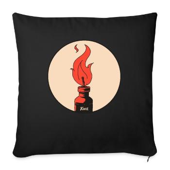 La flamme de la liberté - Housse de coussin décorative 45 x 45 cm - noir - Devant
