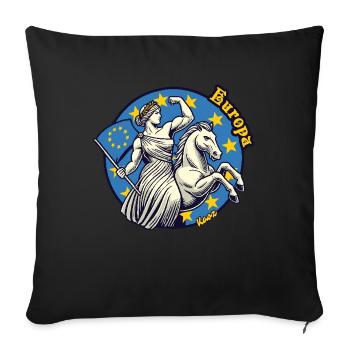 Europe the beautiful and strong - Sofa pillowcase 17,3'' x 17,3'' (45 x 45 cm) - black - Front