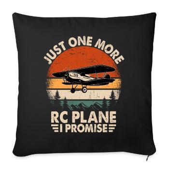 Juste un avion RC de plus, je vous le promets - Housse de coussin décorative 45 x 45 cm - noir - Devant