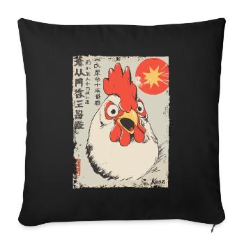 Angry funny cartoon - Sofa pillowcase 17,3'' x 17,3'' (45 x 45 cm) - black - Front