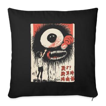 Street-Art-Junge mit Monsterauge - Sofakissenbezug 45 x 45 cm - Schwarz - Vorne
