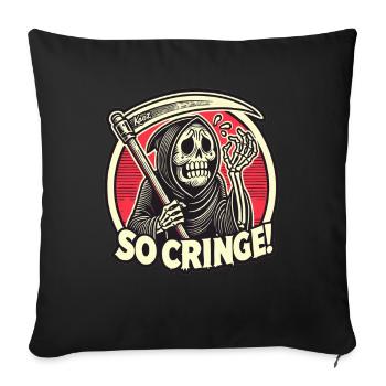 Faucheuse honteuse étrangère embarrassante - Housse de coussin décorative 45 x 45 cm - noir - Devant