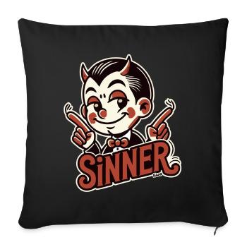Little Devil – Proud Sinner - Sofa pillowcase 17,3'' x 17,3'' (45 x 45 cm) - black - Front