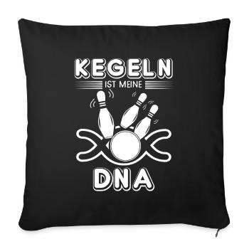 Kegeln Bowling DNA Kegelclub Leidenschaft - Sofakissenbezug 45 x 45 cm - Schwarz - Vorne