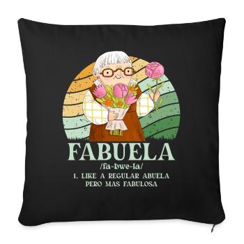 Fabuela - Sofa pillowcase 17,3'' x 17,3'' (45 x 45 cm) - black - Front