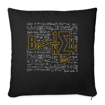 Math Pun – Be Greater Than Average - Sofa pillowcase 17,3'' x 17,3'' (45 x 45 cm) - black - Front