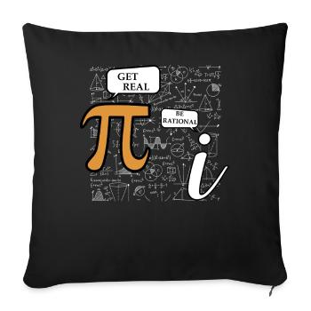 Être réel ou être rationnel - Housse de coussin décorative 45 x 45 cm - noir - Devant