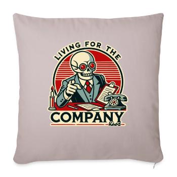 La vie de bureau de l’entreprise, le travail jusqu’à la mort - Housse de coussin décorative 45 x 45 cm - taupe clair - Devant