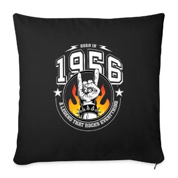 1956 Birthday, rocks everything - Sofa pillowcase 17,3'' x 17,3'' (45 x 45 cm) - black - Front