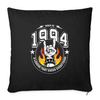 1994 Anniversaire, tout bascule - Housse de coussin décorative 45 x 45 cm - noir - Devant