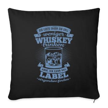 Funny Whiskey Saying No Label Find - Sofa pillowcase 17,3'' x 17,3'' (45 x 45 cm) - black - Front