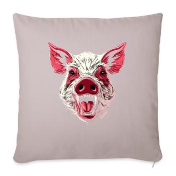 Wild Domestic Pig - Sofa pillowcase 17,3'' x 17,3'' (45 x 45 cm) - light taupe - Front
