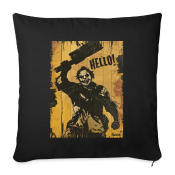 Horreur Slasher dit bonjour - Housse de coussin décorative 45 x 45 cm - noir - Devant