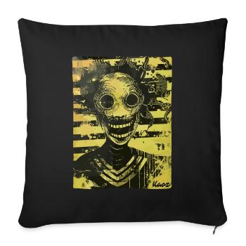 Albtraumhaftes Horror-Motiv - Sofakissenbezug 45 x 45 cm - Schwarz - Vorne