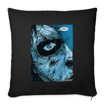 Halloween Slasher: mieser Geburtstag - Sofakissenbezug 45 x 45 cm - Schwarz - Vorne