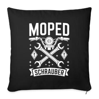 Retro Moped Mechanic Mechanic Hobbyist - Sofa pillowcase 17,3'' x 17,3'' (45 x 45 cm) - black - Front