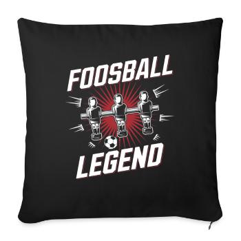 Foosball Legend Foosball Table Soccer - Sofa pillowcase 17,3'' x 17,3'' (45 x 45 cm) - black - Front