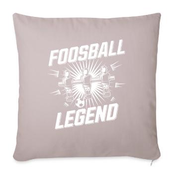 Foosball Legend Lustiges Kickern Tischfußball - Sofakissenbezug 45 x 45 cm - helles Taupe - Vorne