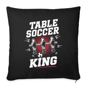 Table Soccer King Wuzzler Foosball Table - Sofa pillowcase 17,3'' x 17,3'' (45 x 45 cm) - black - Front