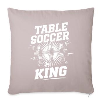 Table Soccer King Kickern Kickerspieler - Sofakissenbezug 45 x 45 cm - helles Taupe - Vorne