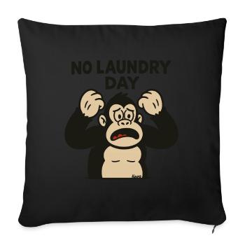 Monkey throwing a tantrum at laundry day failure - Sofa pillowcase 17,3'' x 17,3'' (45 x 45 cm) - black - Front