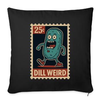 Strange cucumber as a stamp - Sofa pillowcase 17,3'' x 17,3'' (45 x 45 cm) - black - Front