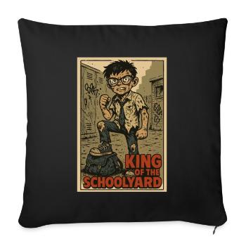 Model pupil and king of the schoolyard - Sofa pillowcase 17,3'' x 17,3'' (45 x 45 cm) - black - Front