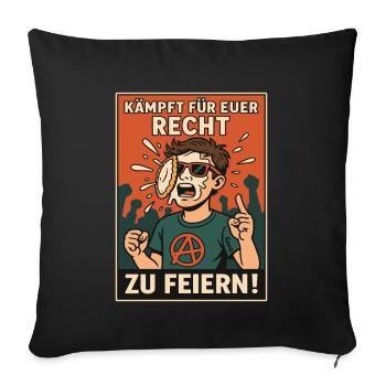 Battez-vous pour votre droit de célébrer ! - Housse de coussin décorative 45 x 45 cm - noir - Devant