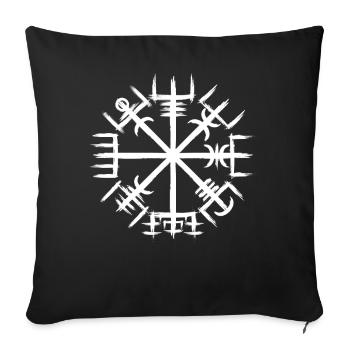 Vegvisir Kompass - Sofakissenbezug 45 x 45 cm - Schwarz - Vorne