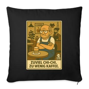 Peter Listless in Too Much Chi-Chi, Too Little Coffee - Sofa pillowcase 17,3'' x 17,3'' (45 x 45 cm) - black - Front