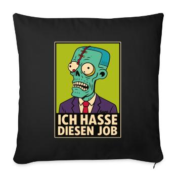 Zombie im Anzug hasst seinen Job - Sofakissenbezug 45 x 45 cm - Schwarz - Vorne