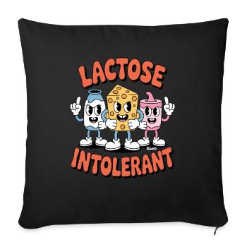 La démarche intolérante au lactose - Housse de coussin décorative 45 x 45 cm - noir - Devant