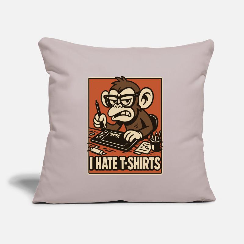 Angry monkey on drawing tablet comic style Sofa pillowcase 17,3'' x 17,3'' (45 x 45 cm)