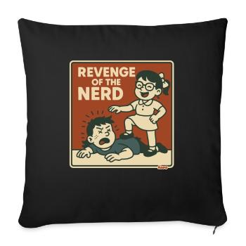 Revenge of the nerds on the schoolyard - Sofa pillowcase 17,3'' x 17,3'' (45 x 45 cm) - black - Front